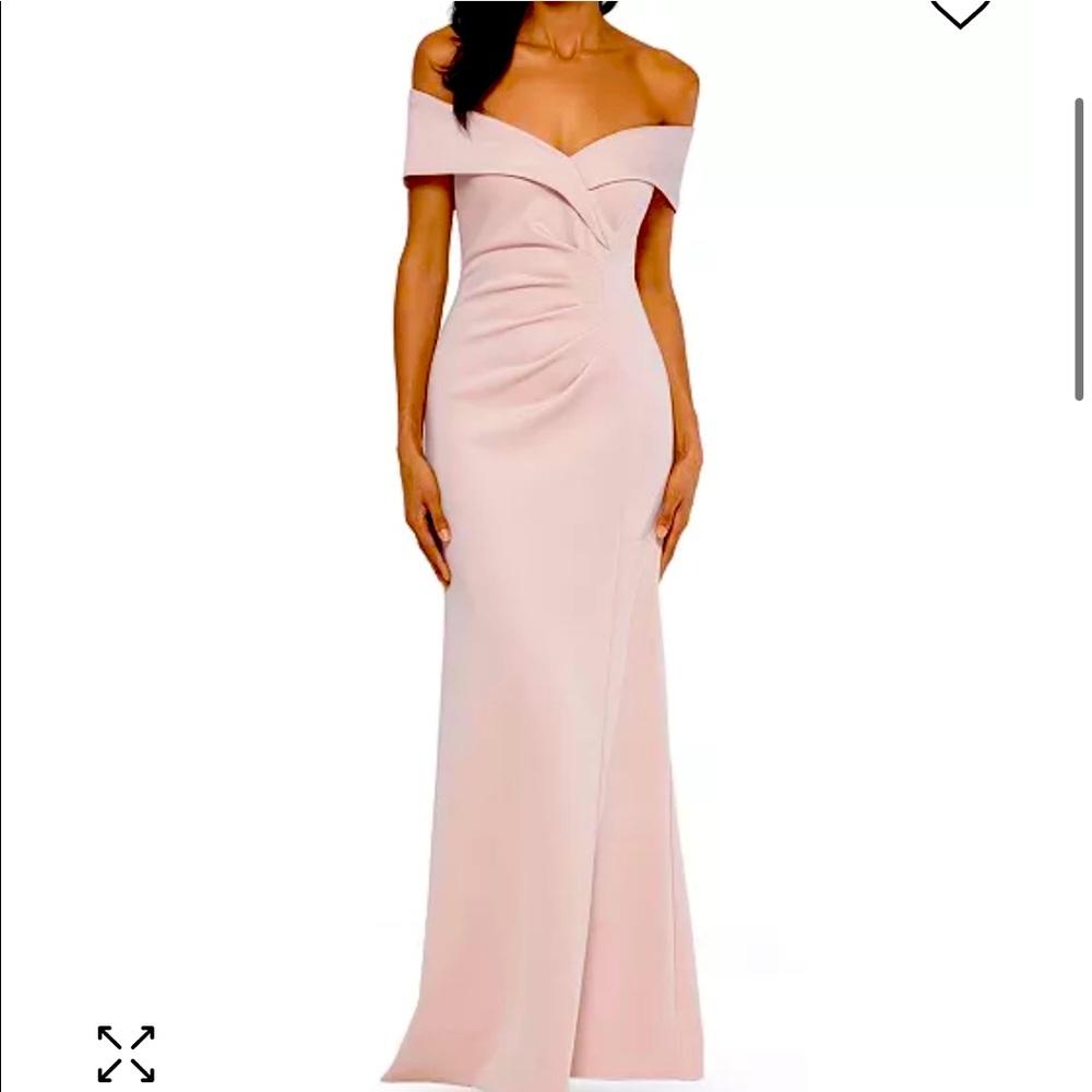 Xscape Off-The-Shoulder Ruched Gown Size 16